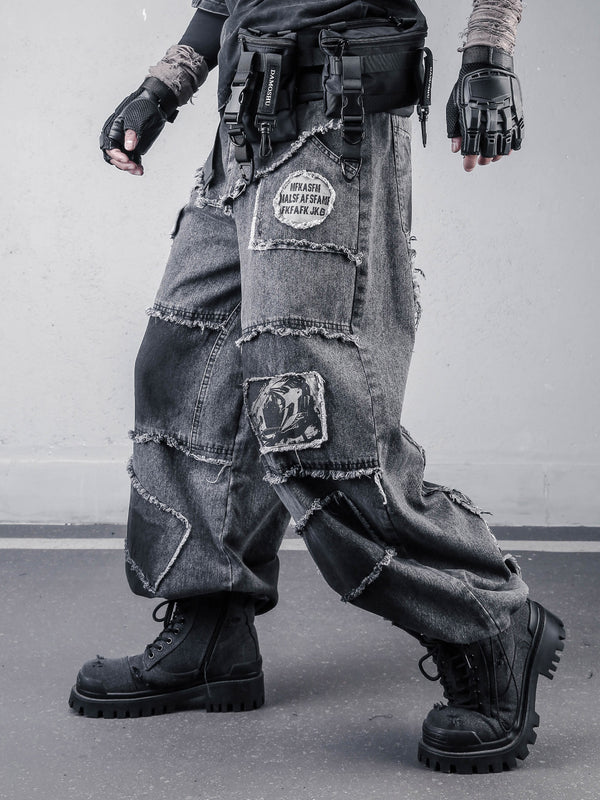 The Americana Patchwork Distressed Denim