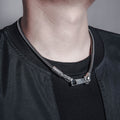 Silver Zip Chain Choker, Adjustable