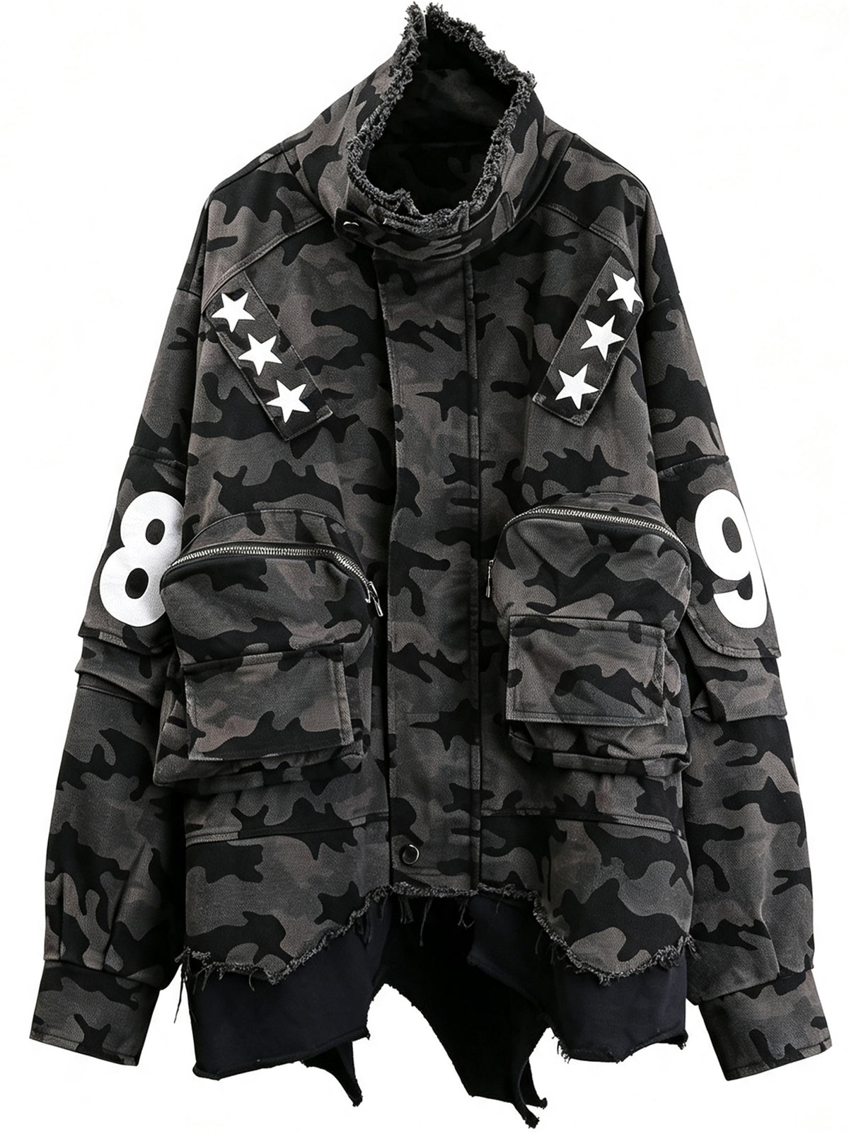 Camo Fake-Two-Piece Flight Jacket