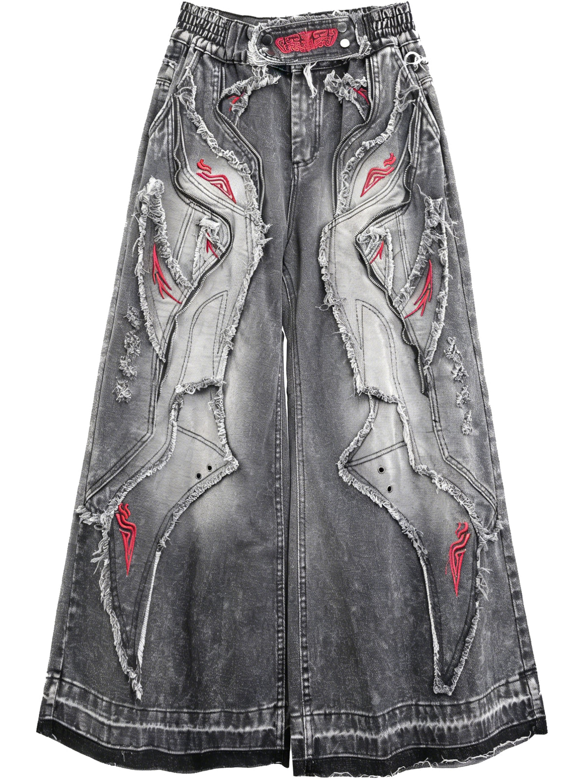 Wasteland Deconstructed Raw-Edge Distressed Jeans