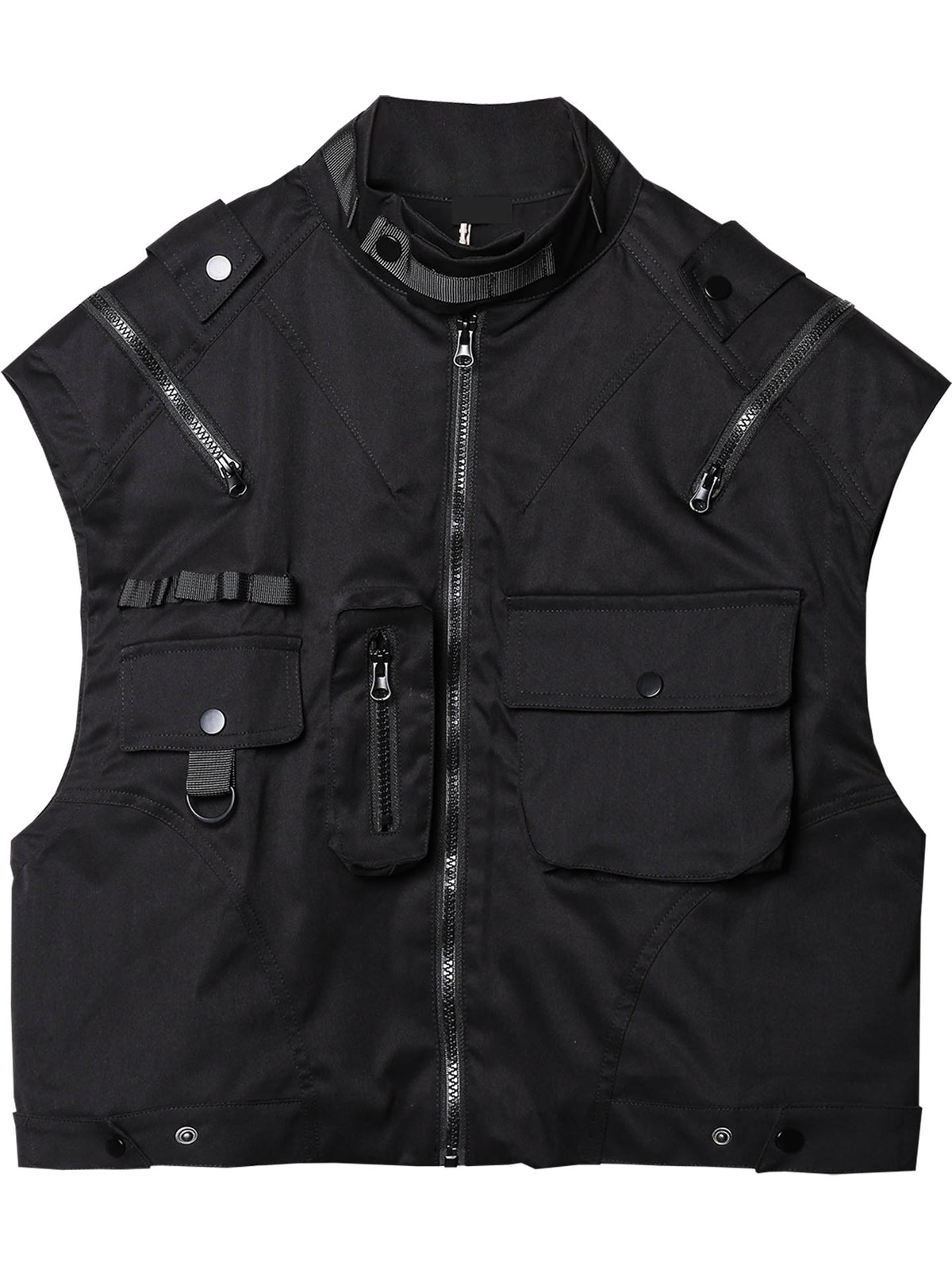 Techwear Workwear Vest, High Collar