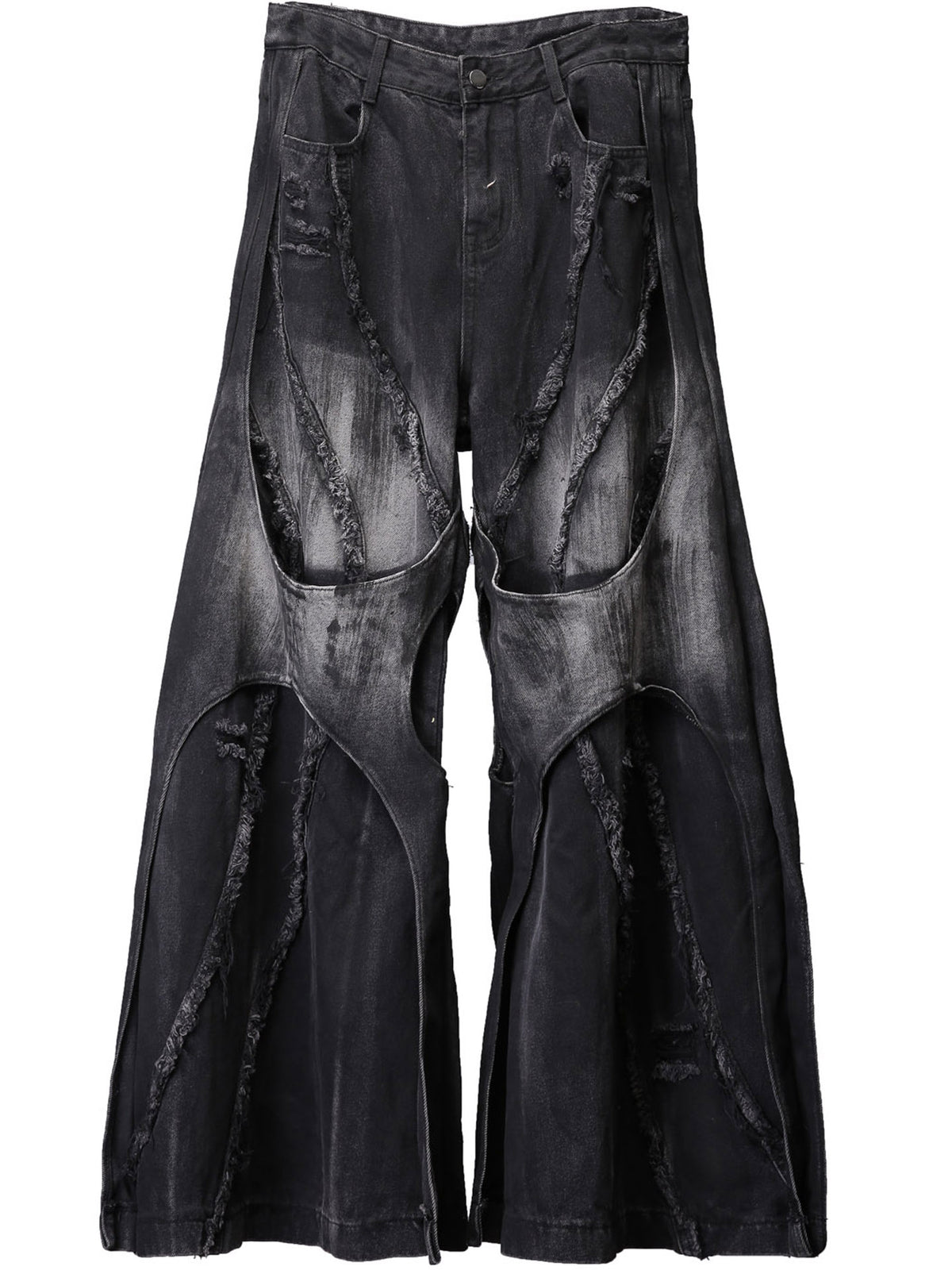 Vintage Washed Black Denim Jeans