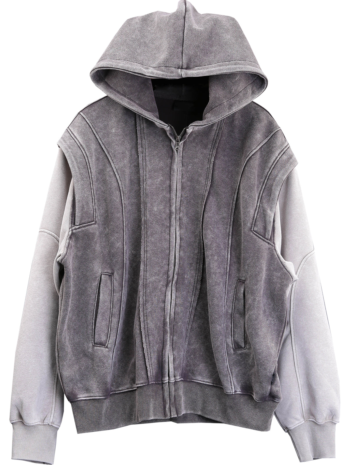 The Dystopian Layered Spliced Hoodie