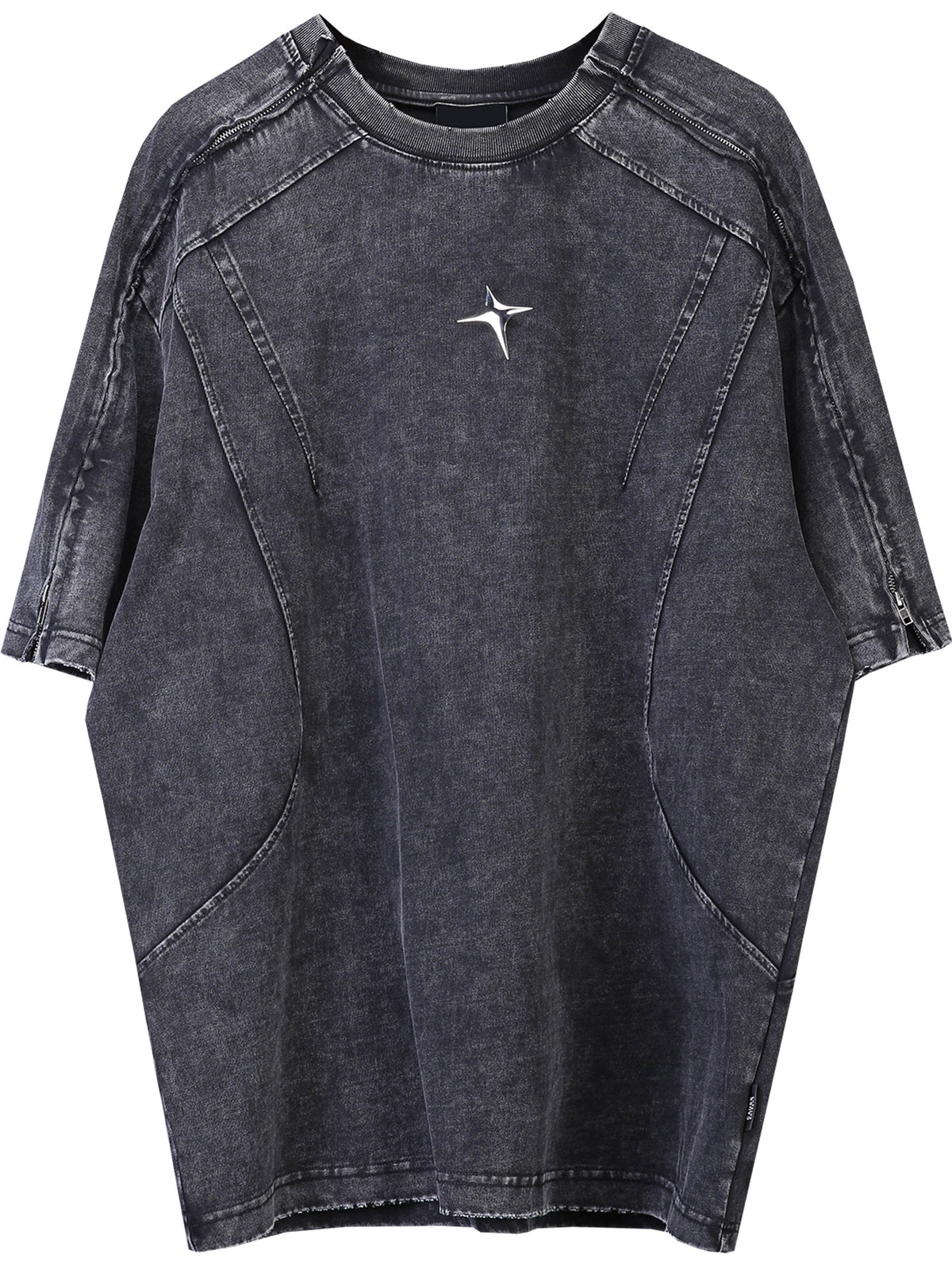 Washed Distressed Dark Tee