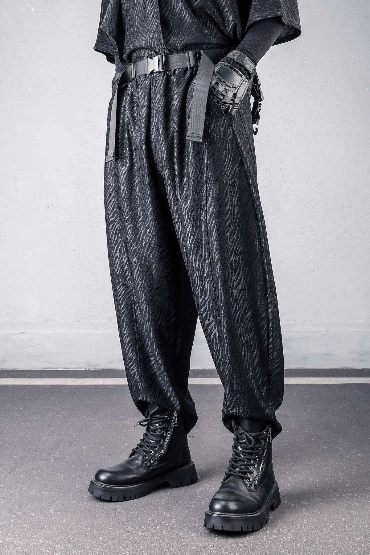 Men's Avant-Garde Black Darkwear Harem Pants
