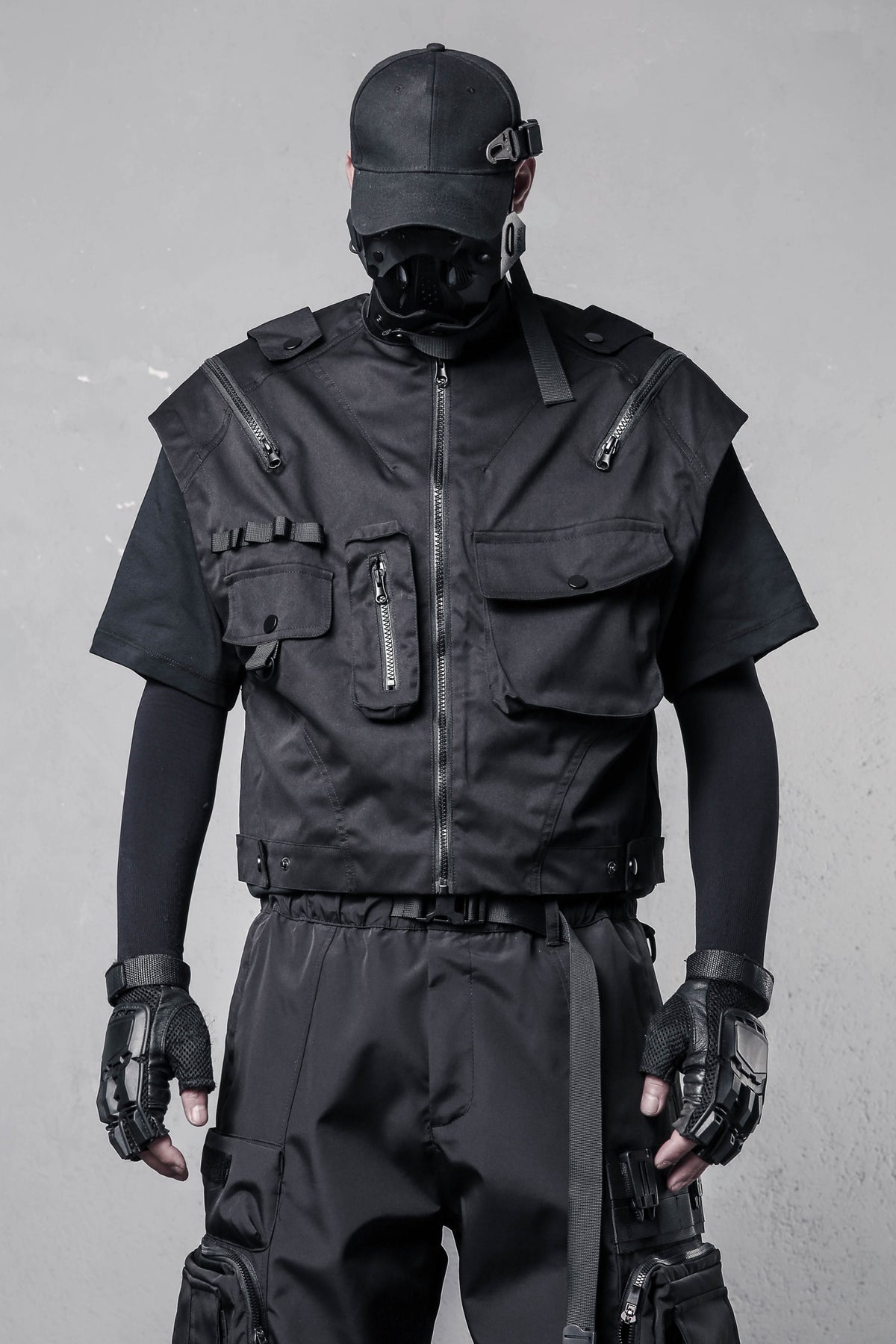 Asymmetric Workwear Techwear Vest