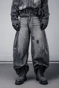 Distressed Washed Streetwear Jeans