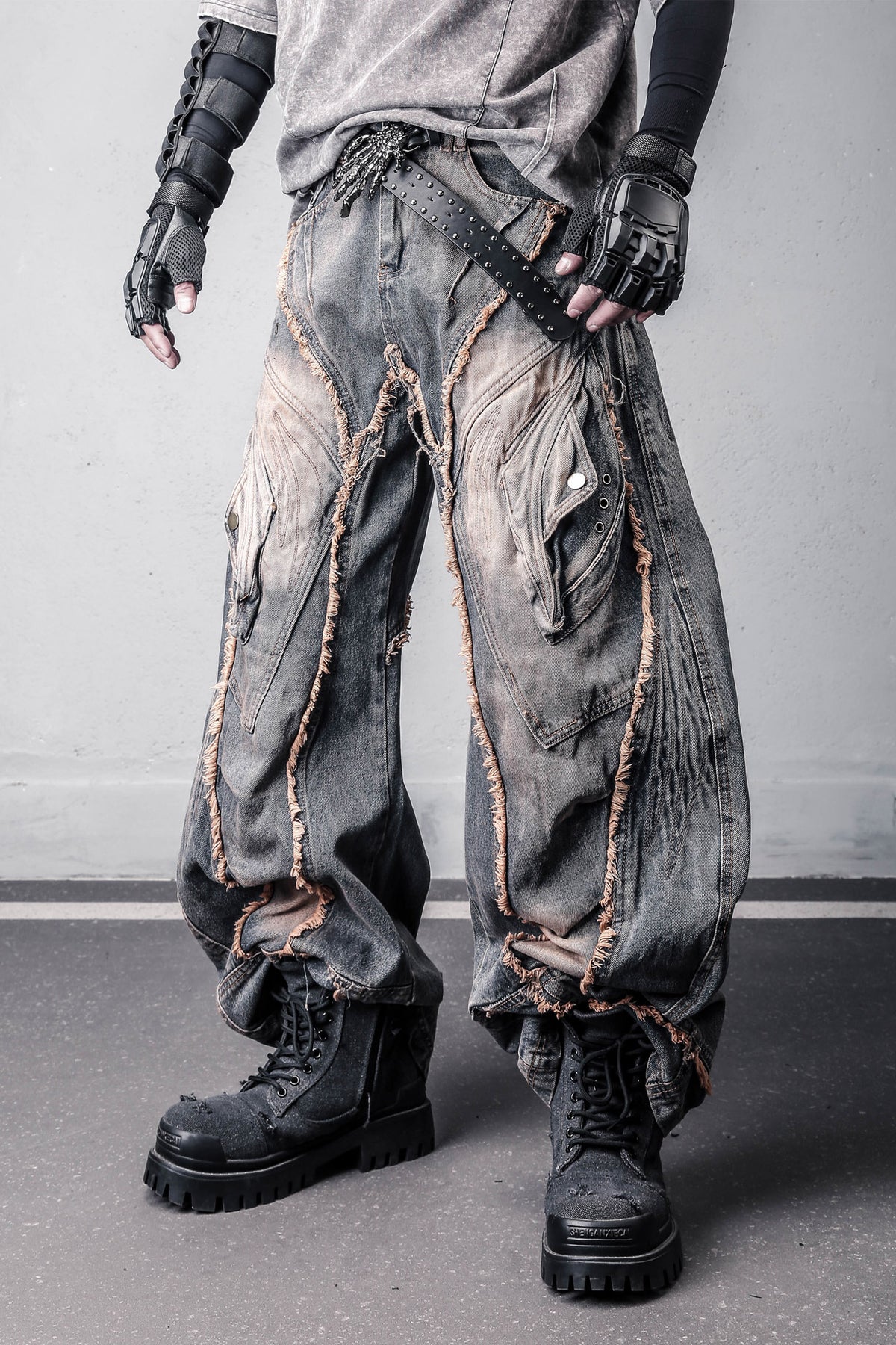 Wide-Leg jean Trousers
