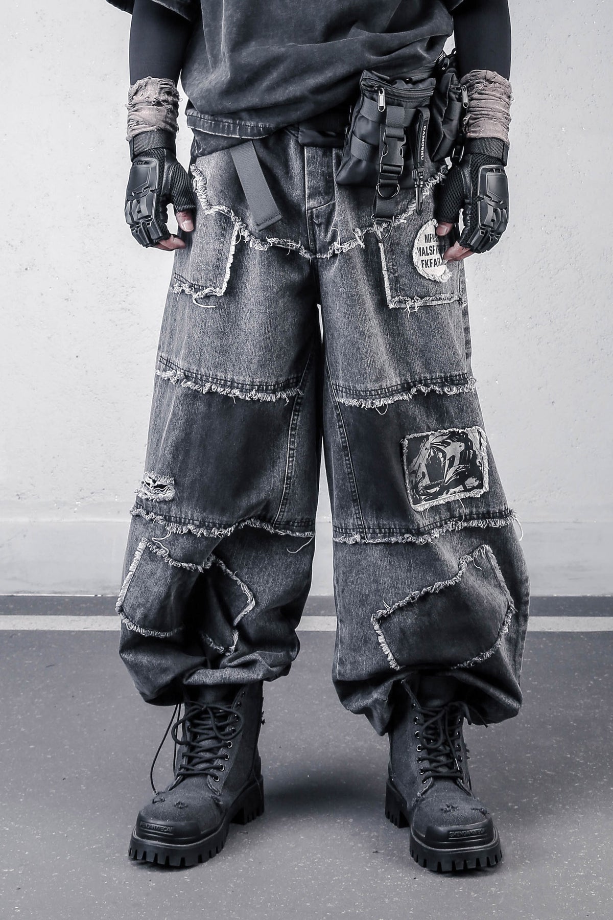 The Americana Patchwork Distressed Denim