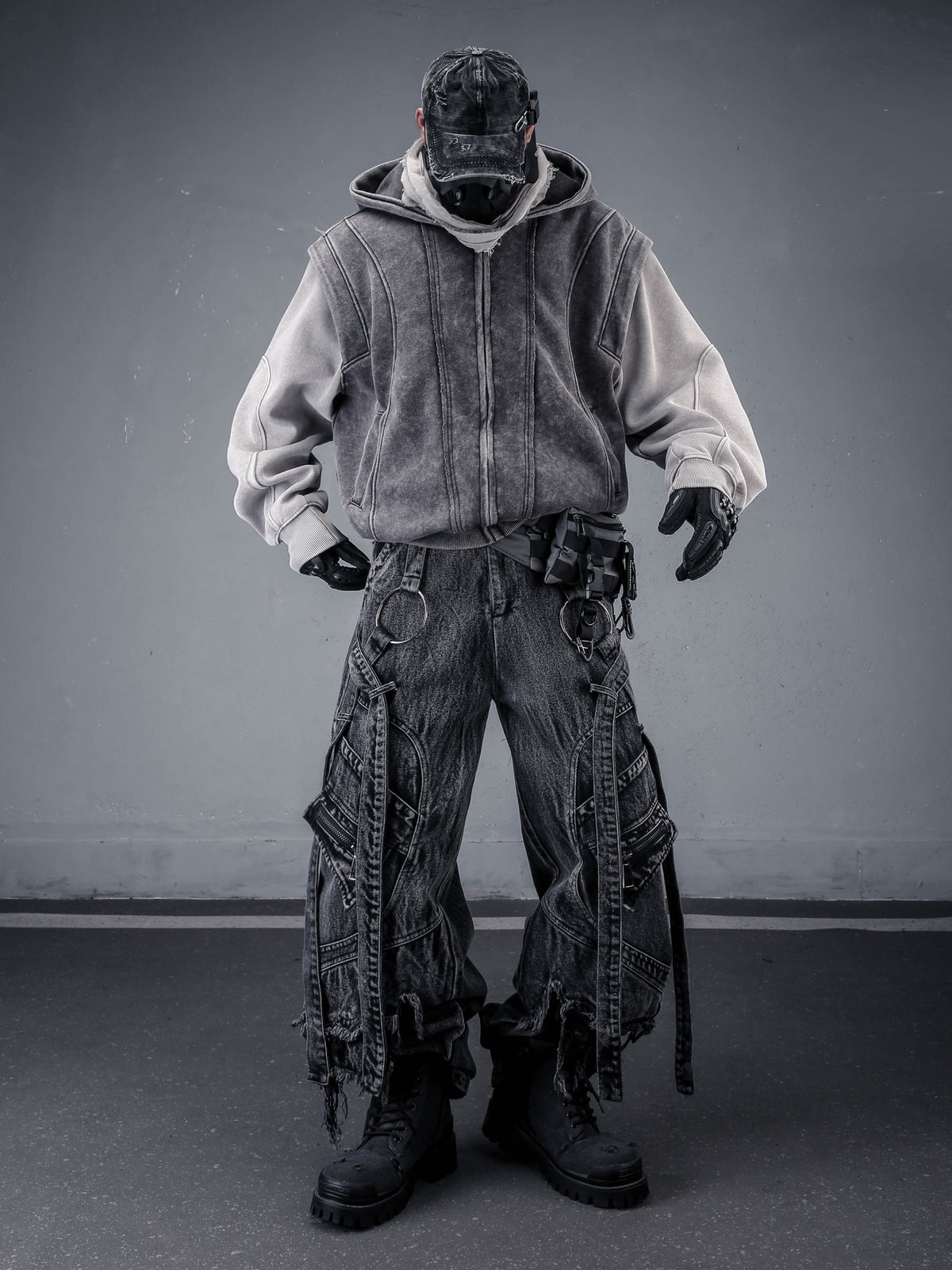 The Dystopian Layered Spliced Hoodie