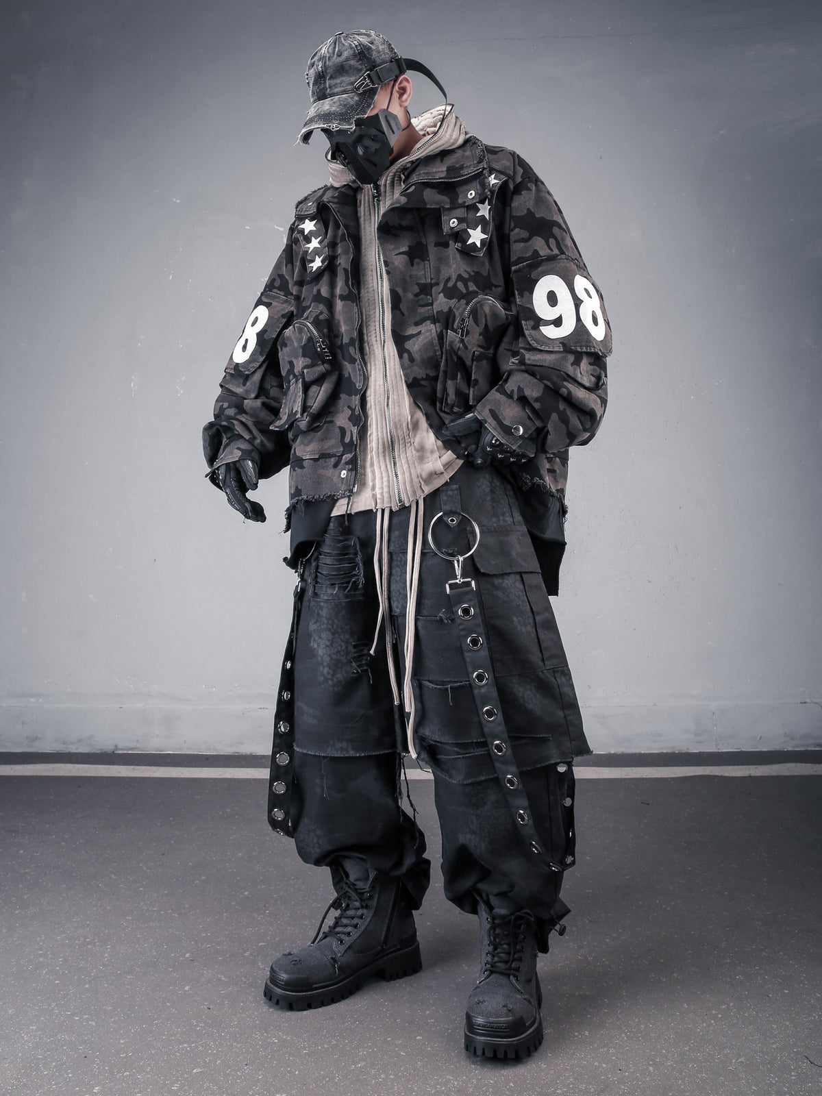 Camo Fake-Two-Piece Flight Jacket