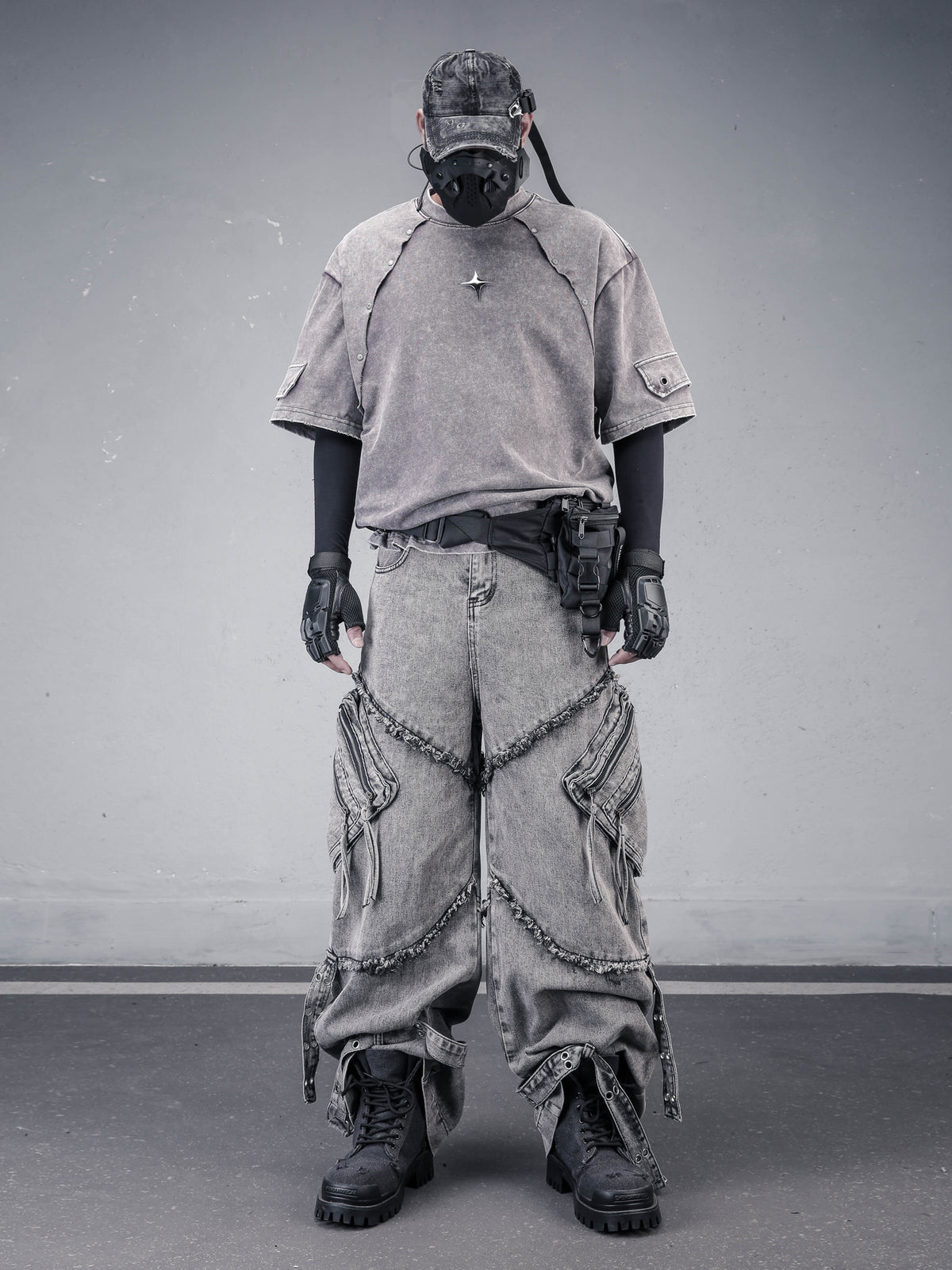 Dystopian Grunge Oversized Tee | Premium Washed Wasteland T-Shirt
