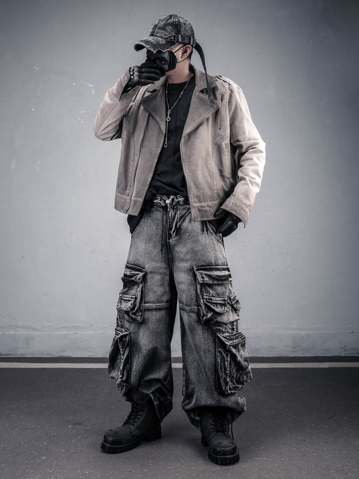 American High-Street Distressed Washed Jacket