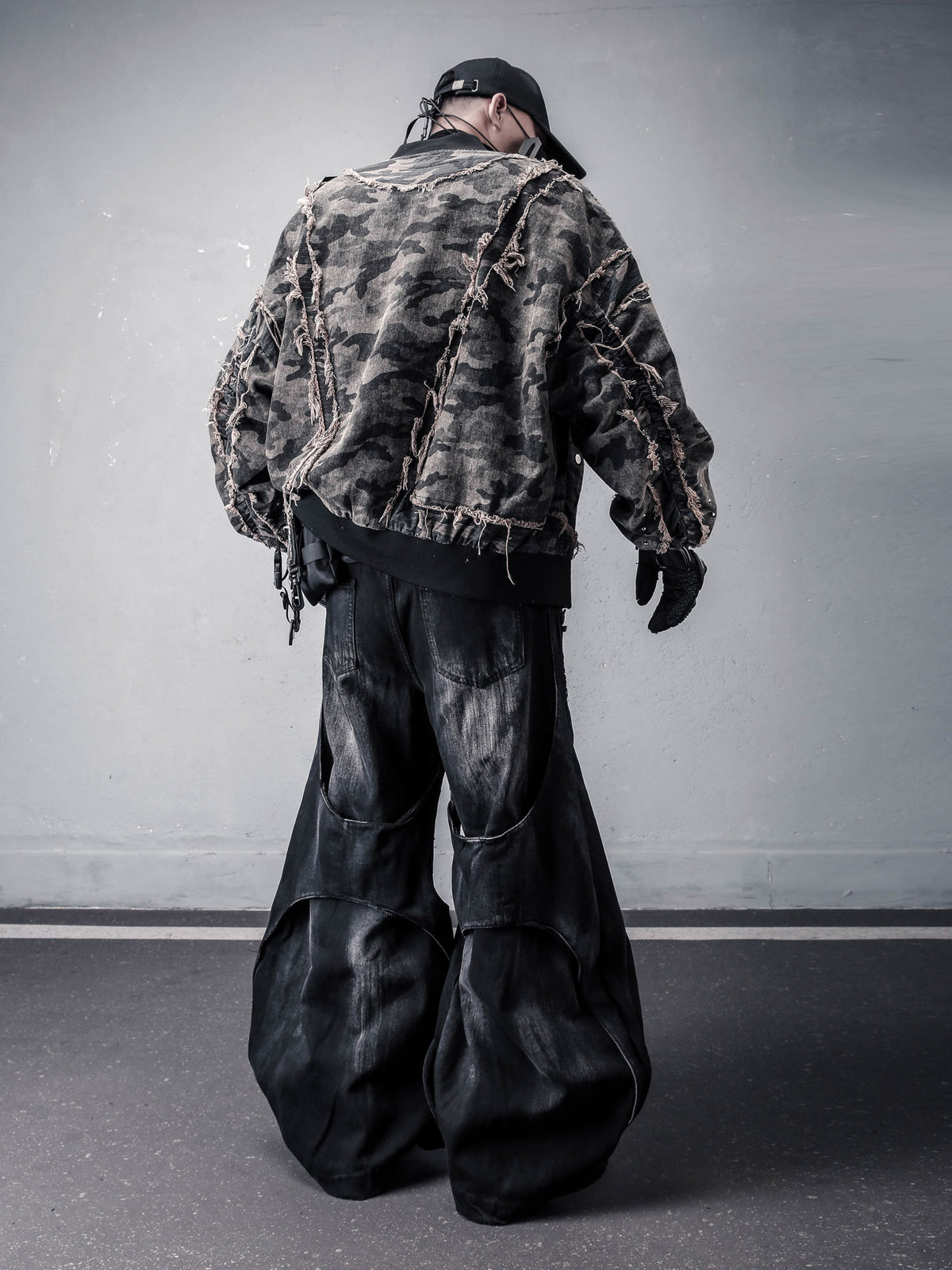 Vintage Washed Black Denim Jeans