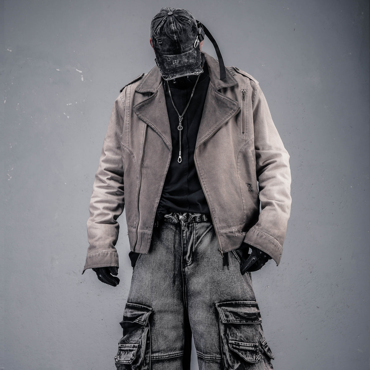 American High-Street Distressed Washed Jacket