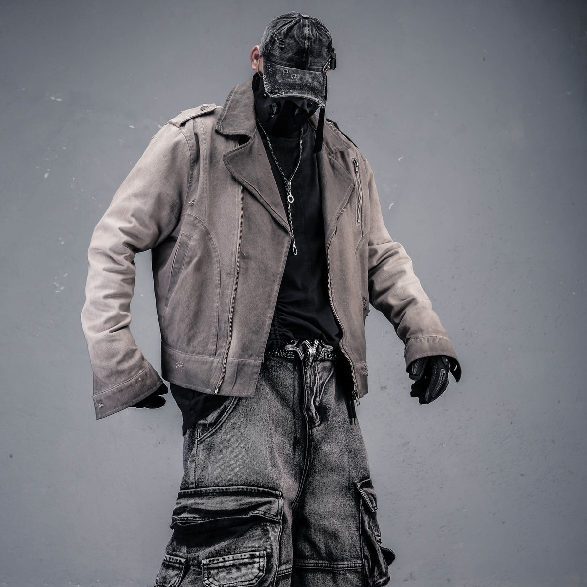 American High-Street Distressed Washed Jacket