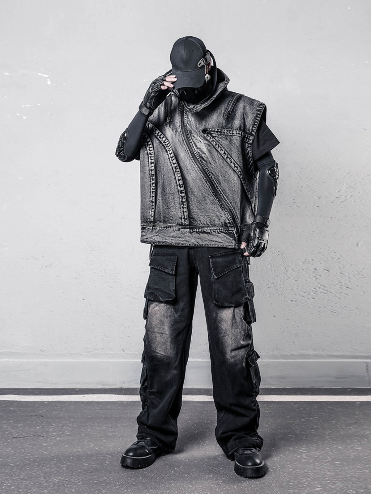 Wasteland Washed Denim Jeans - Distressed Baggy Y2K Pants