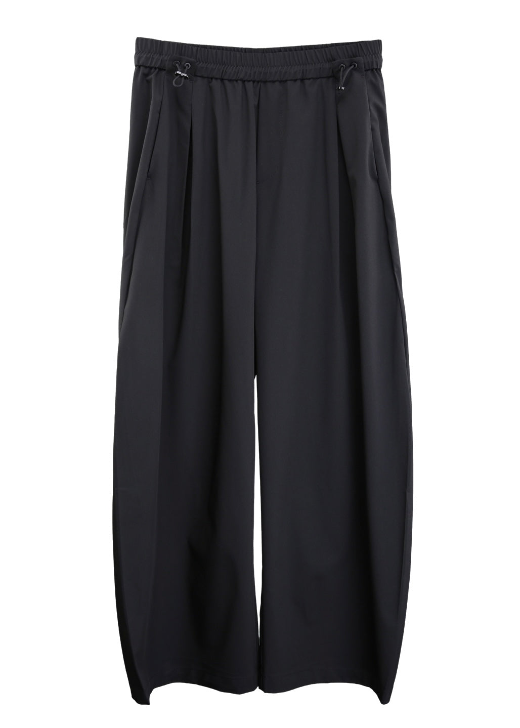 Draped Wide-Leg Suit Trousers