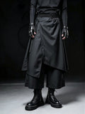 Yamamoto Drawstring Fake-Two-Piece Culotte Trousers