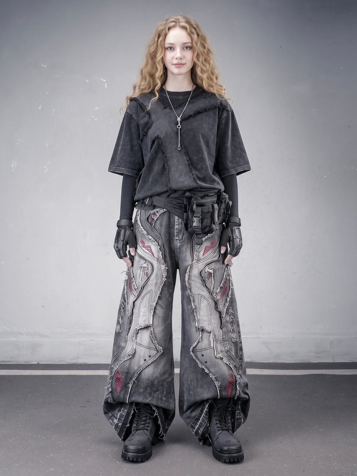 Wasteland Deconstructed Raw-Edge Distressed Jeans