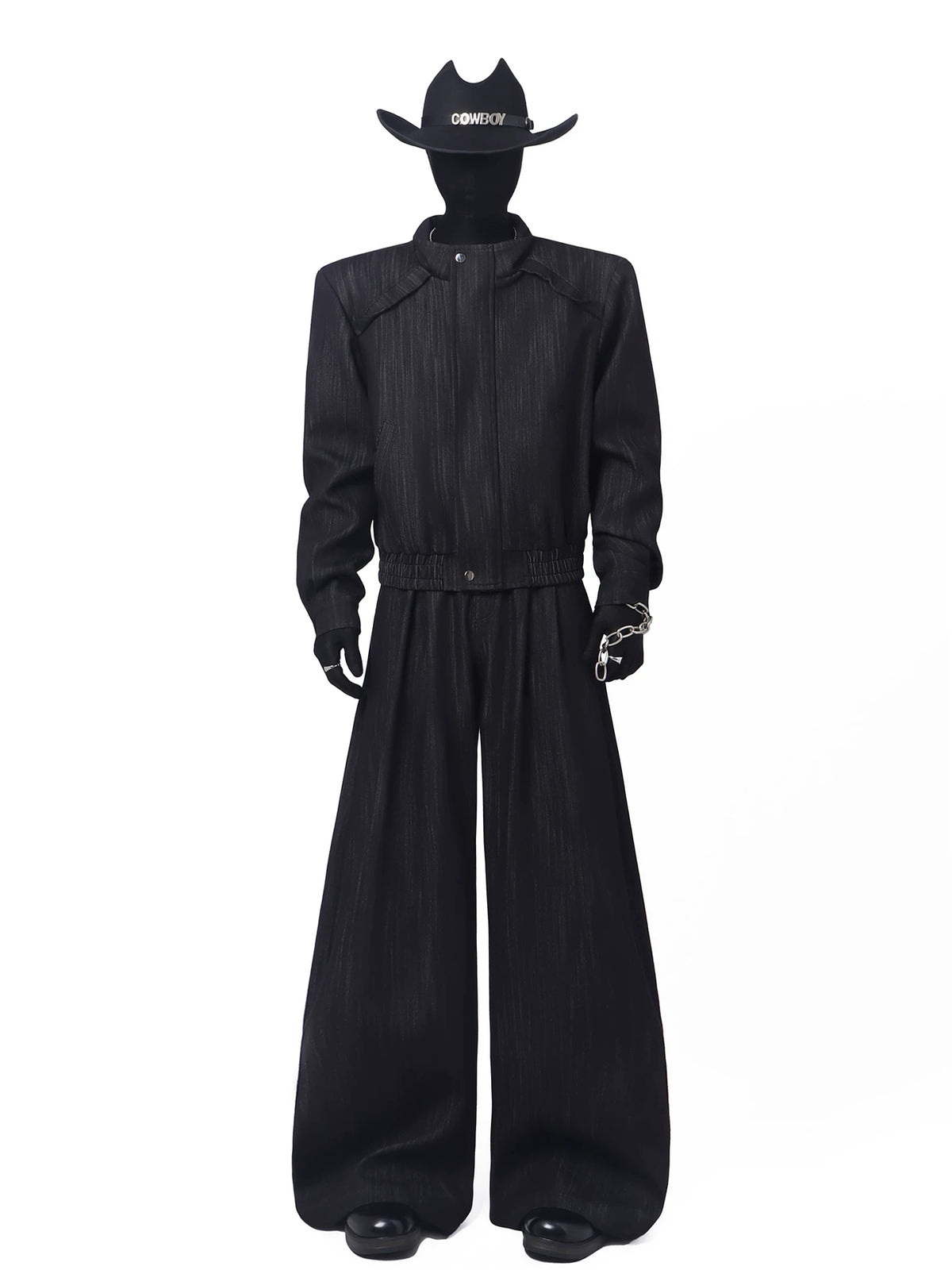 Oversized American Streetwear Denim Two-Piece Suit