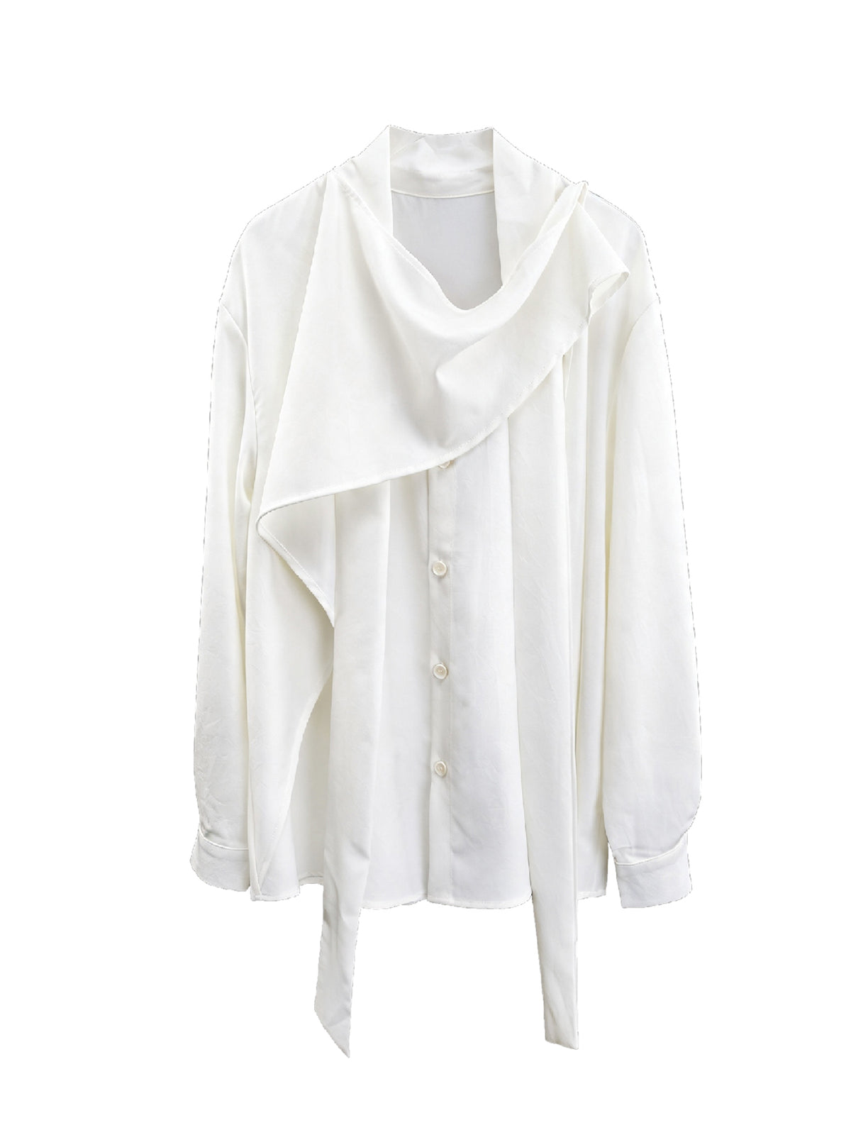 Neck Long Sleeve Shirt | Darkwear Scarf Shirt