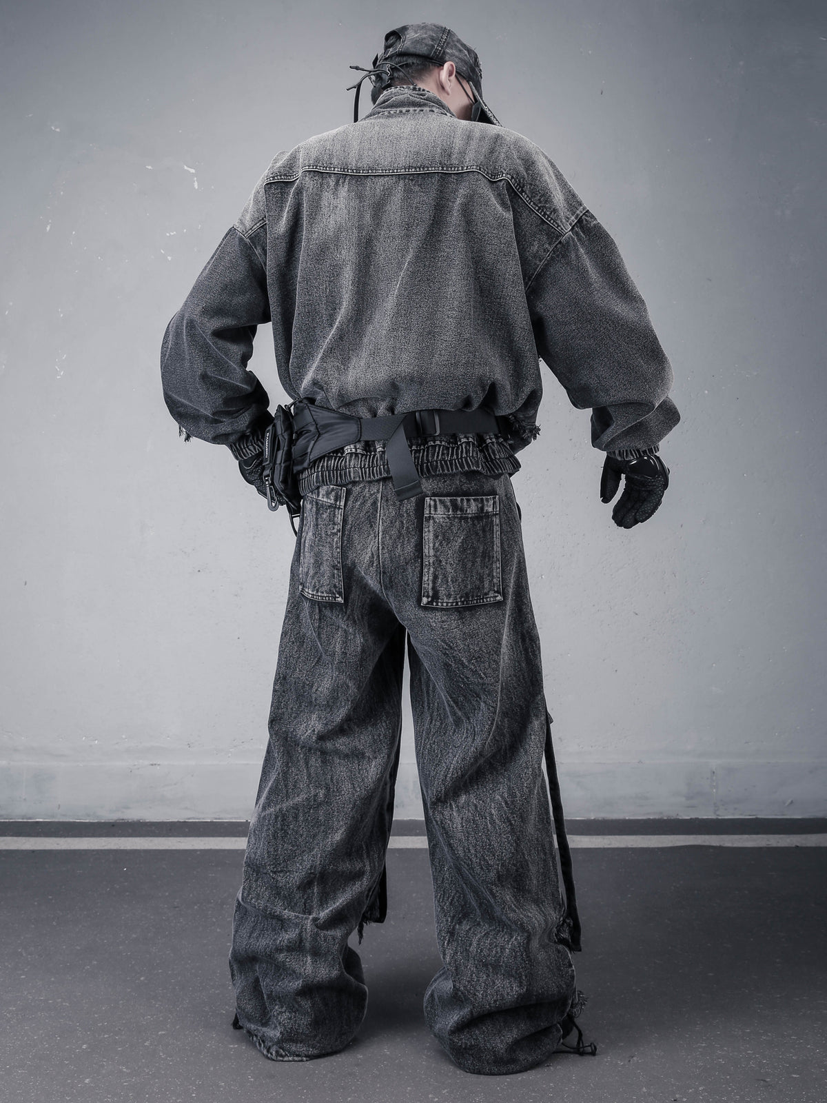 Distressed Fringe-Hem Jeans