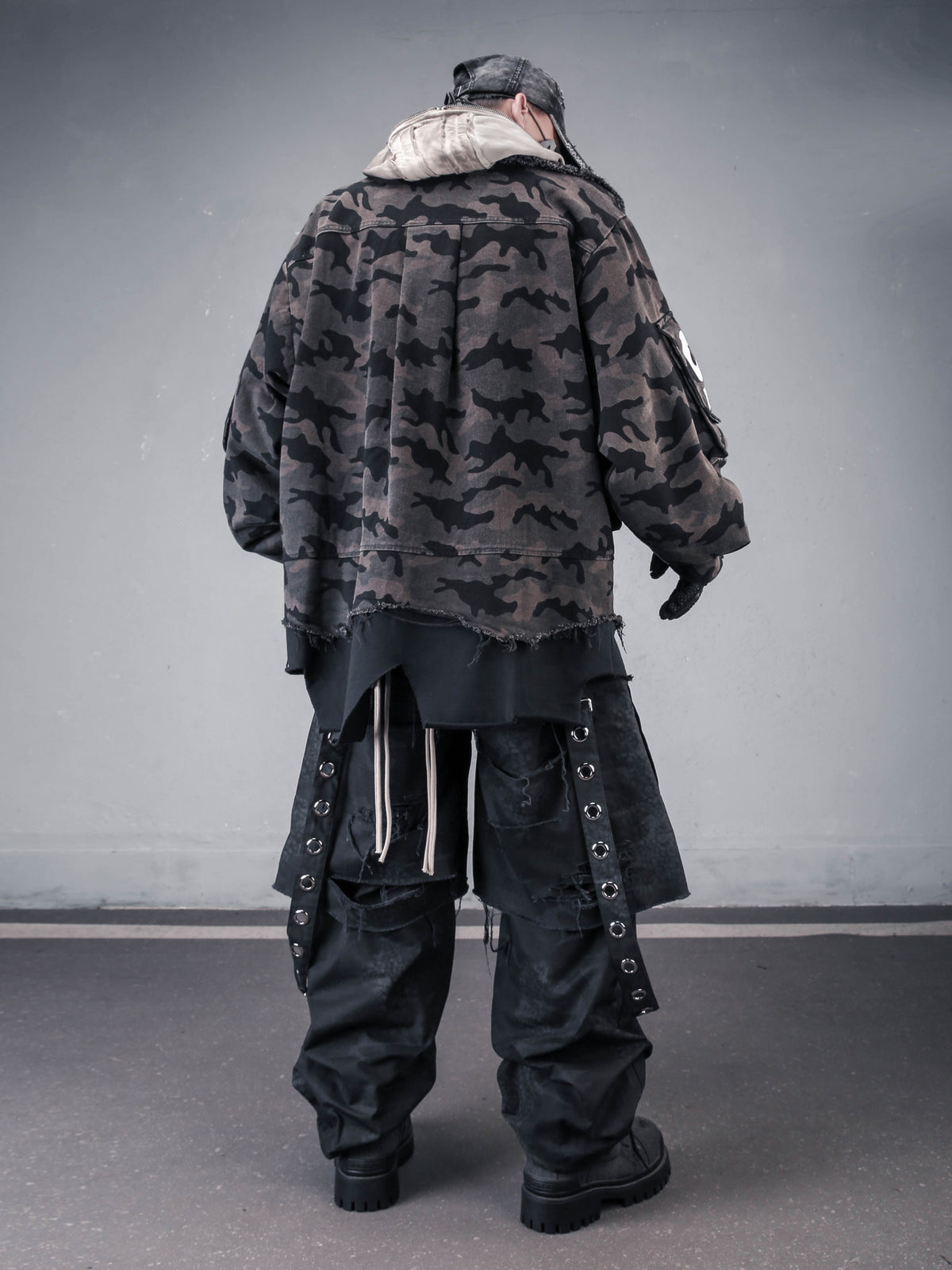 Industrial Fringe Darkwear Jeans