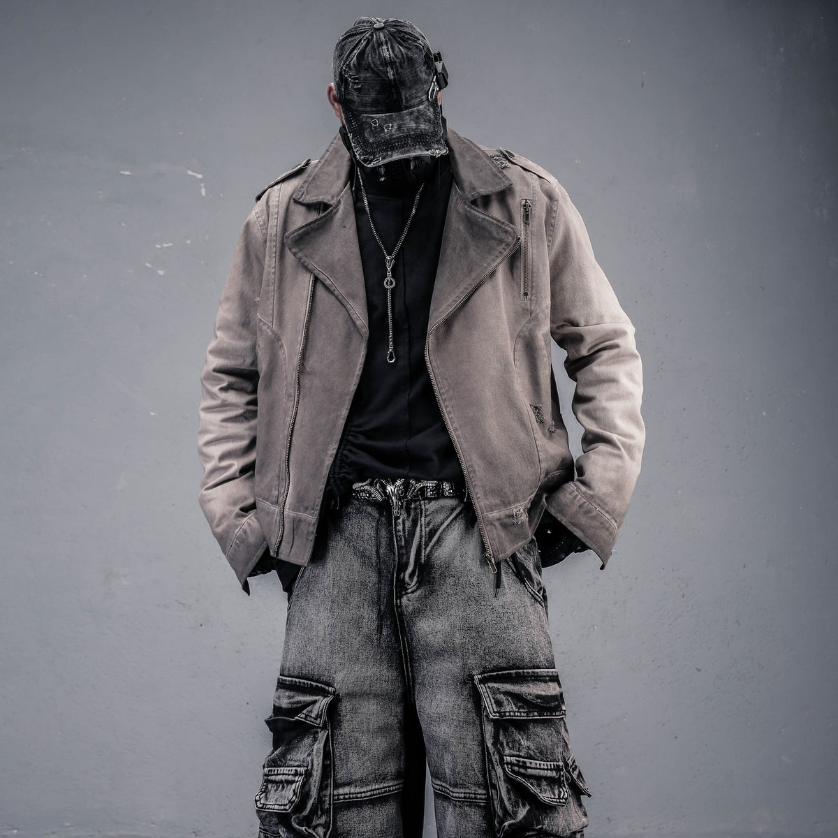 American High-Street Distressed Washed Jacket