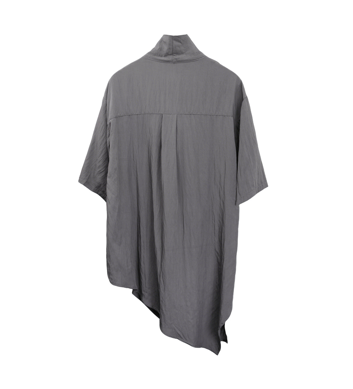 Yamamoto Stand-Collar Pleated Shirt