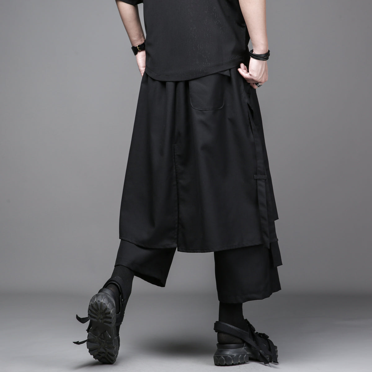 Darkwear Draped Overlay Trousers
