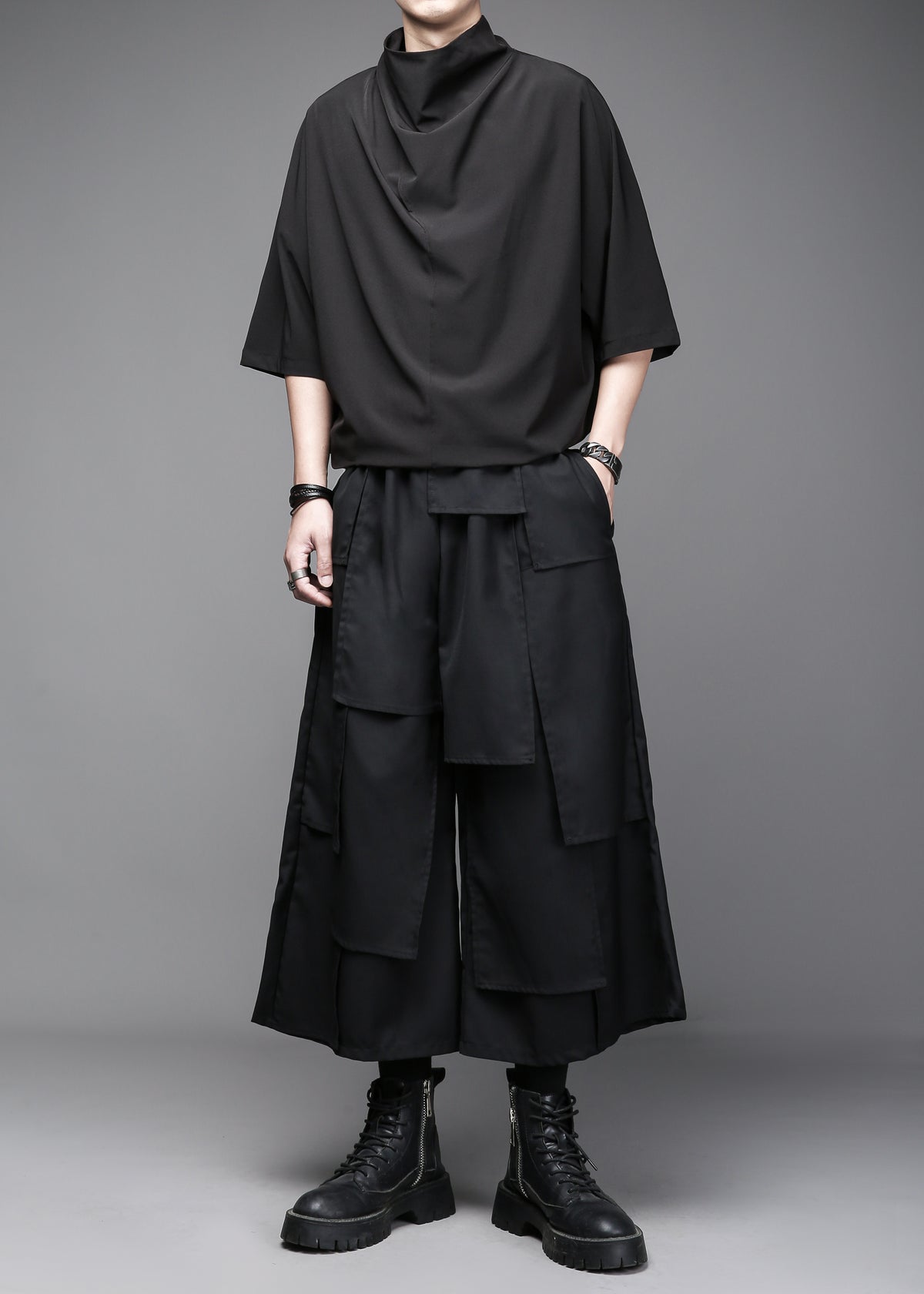 Yamamoto Asymmetric Layered Culotte Trousers