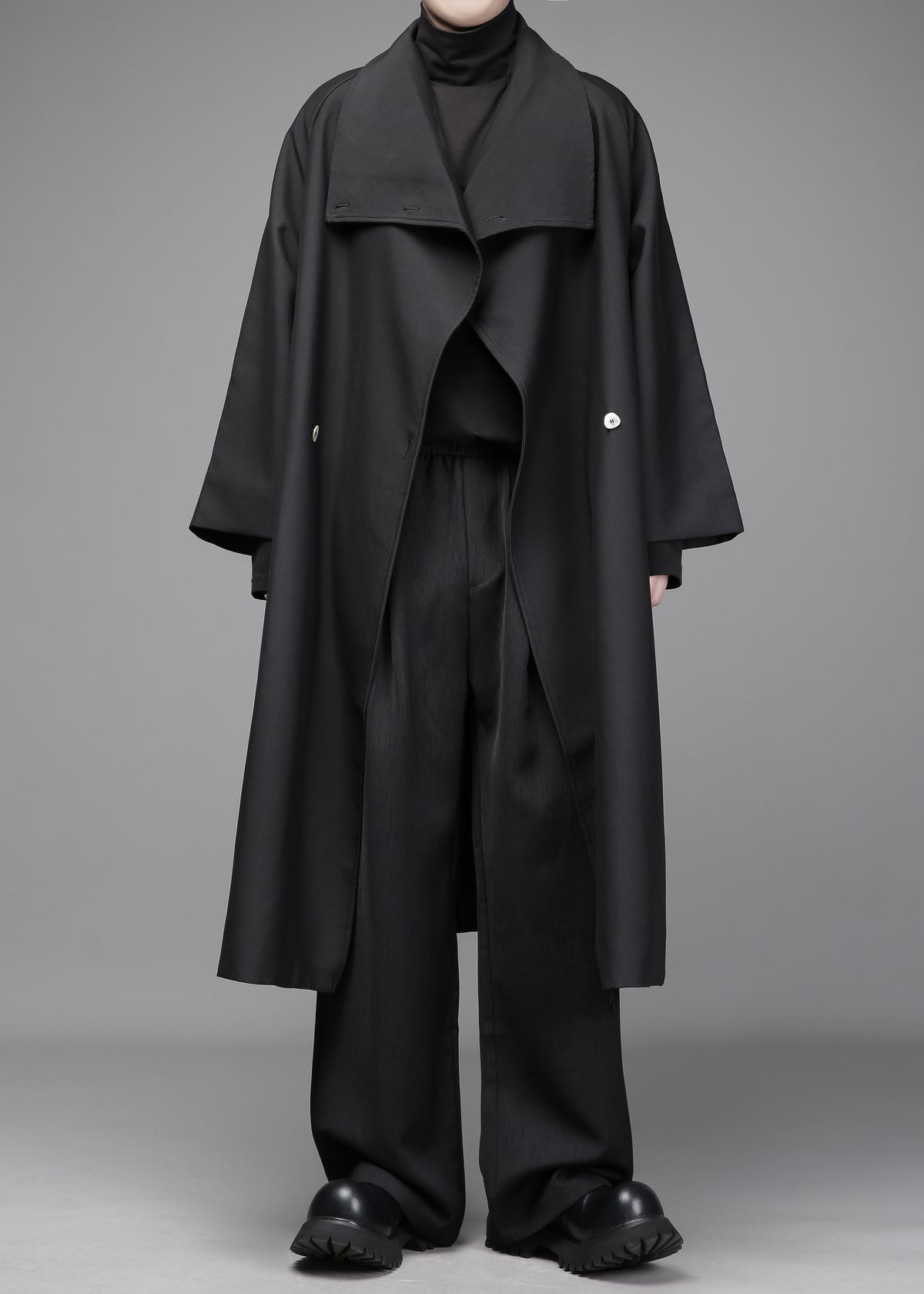 Yamamoto Asymmetric Drape Long Coat