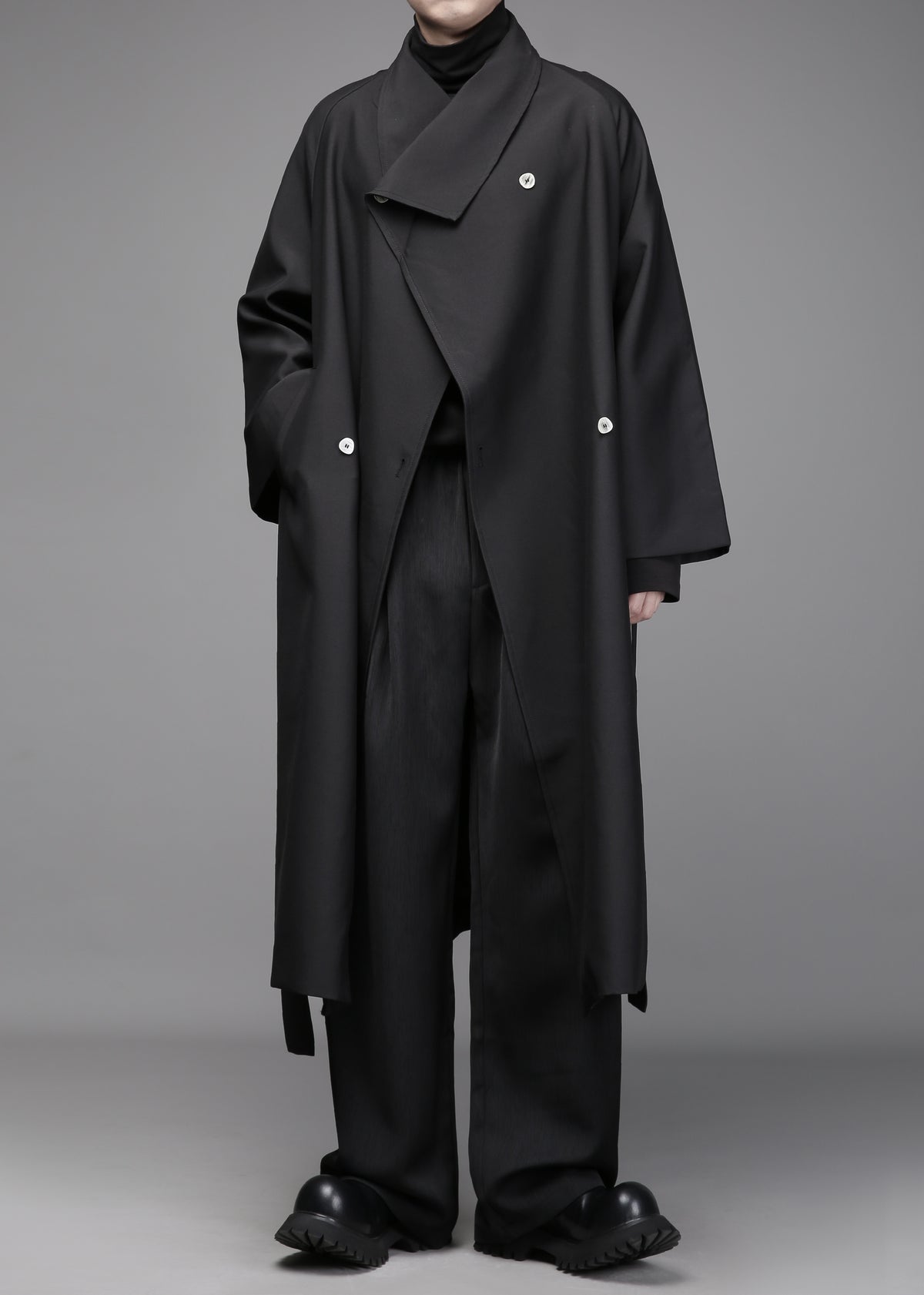 Yamamoto Asymmetric Drape Long Coat