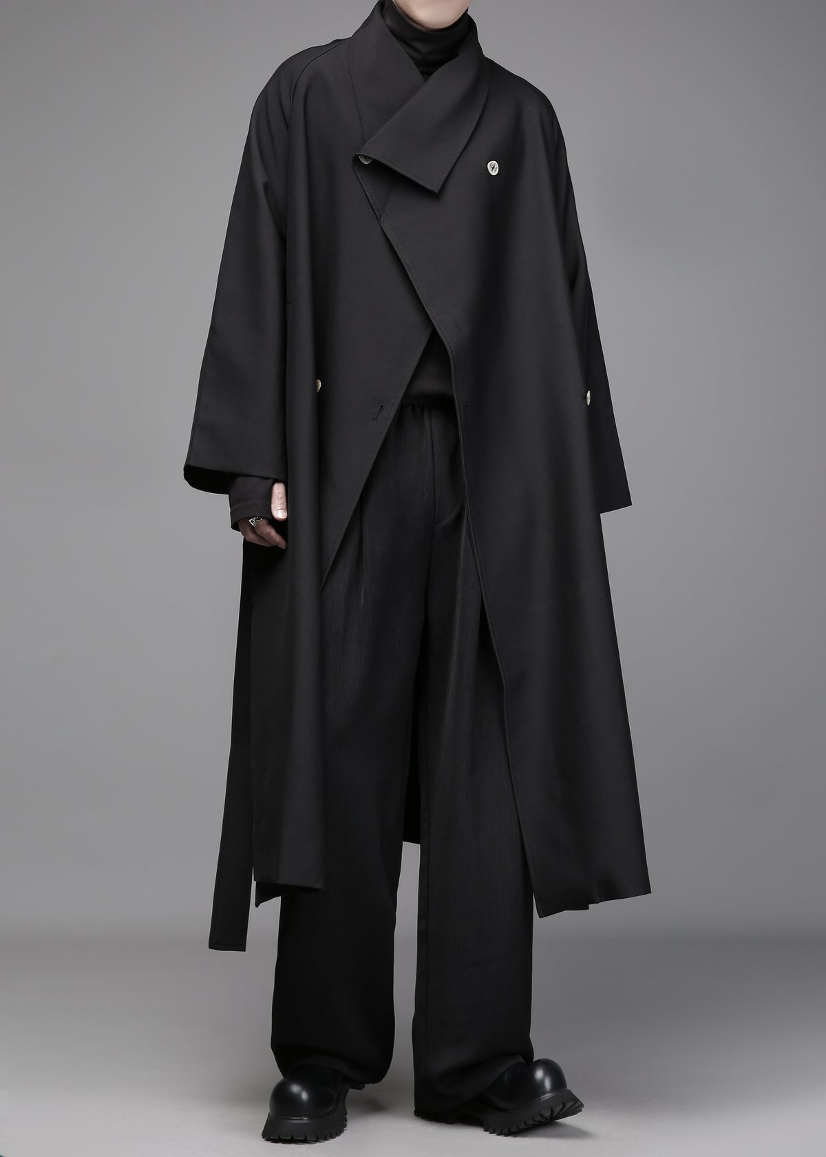 Yamamoto Asymmetric Drape Long Coat