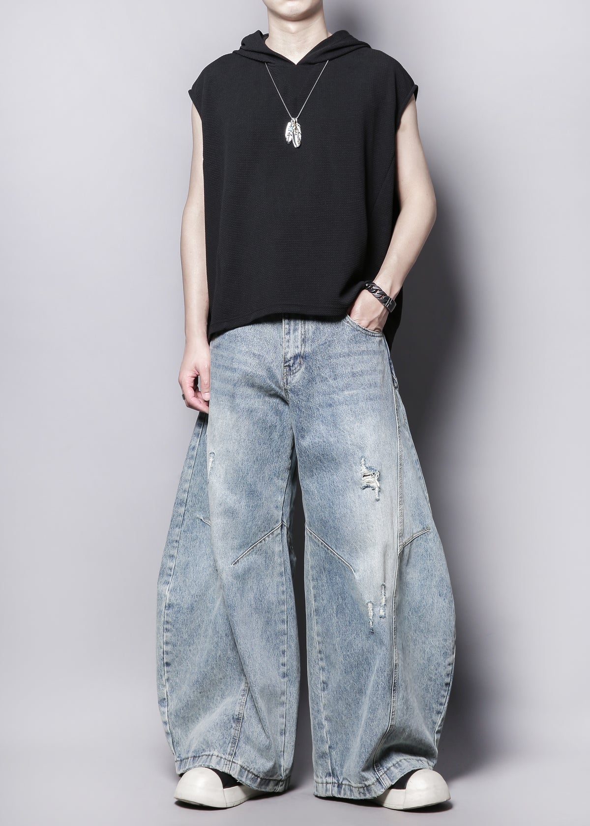 Hooded Sleeveless Tank Vest