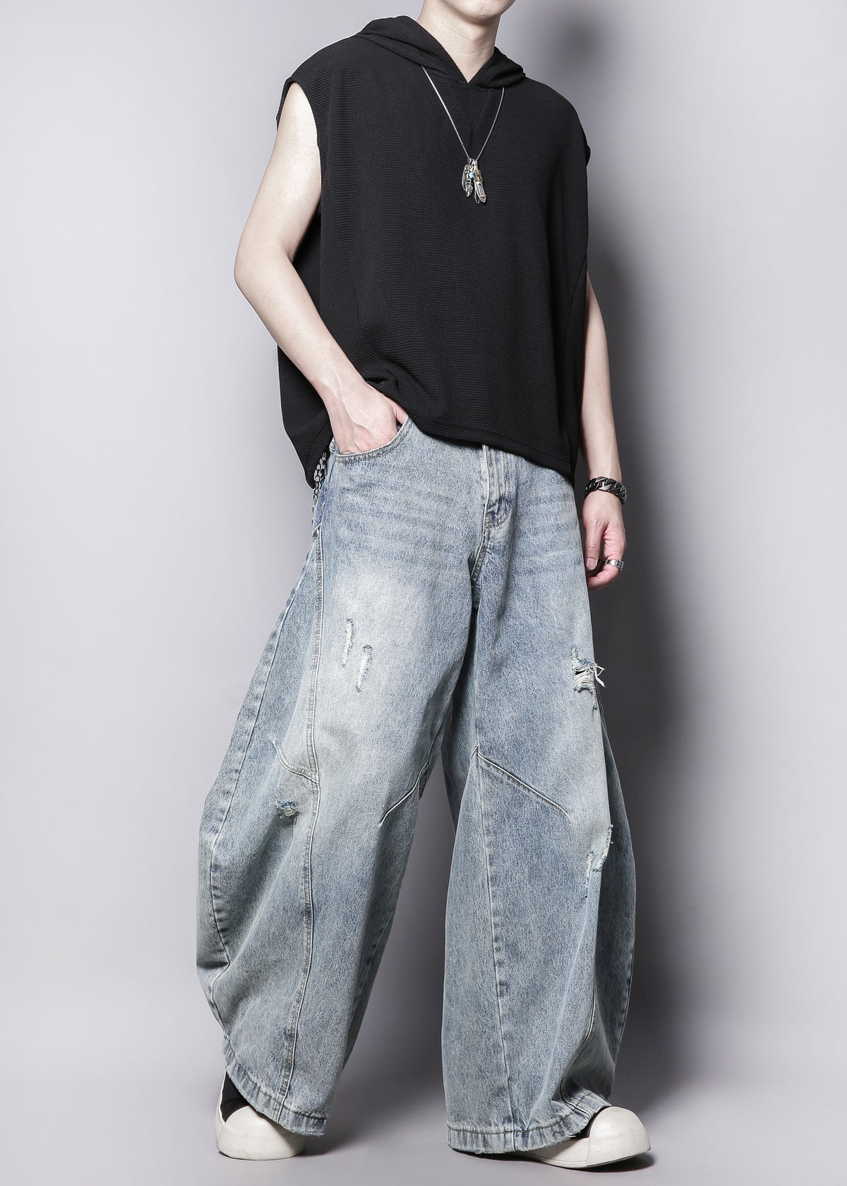 Hooded Sleeveless Tank Vest