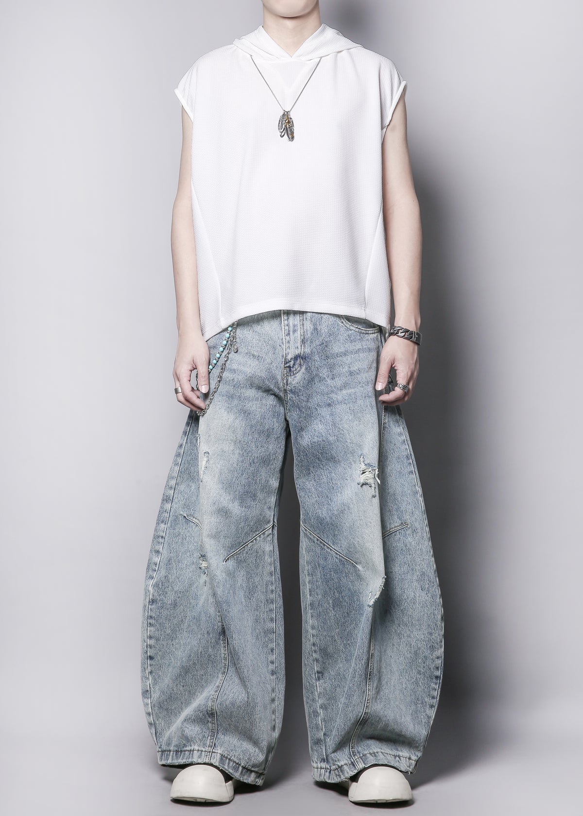 Hooded Sleeveless Tank Vest