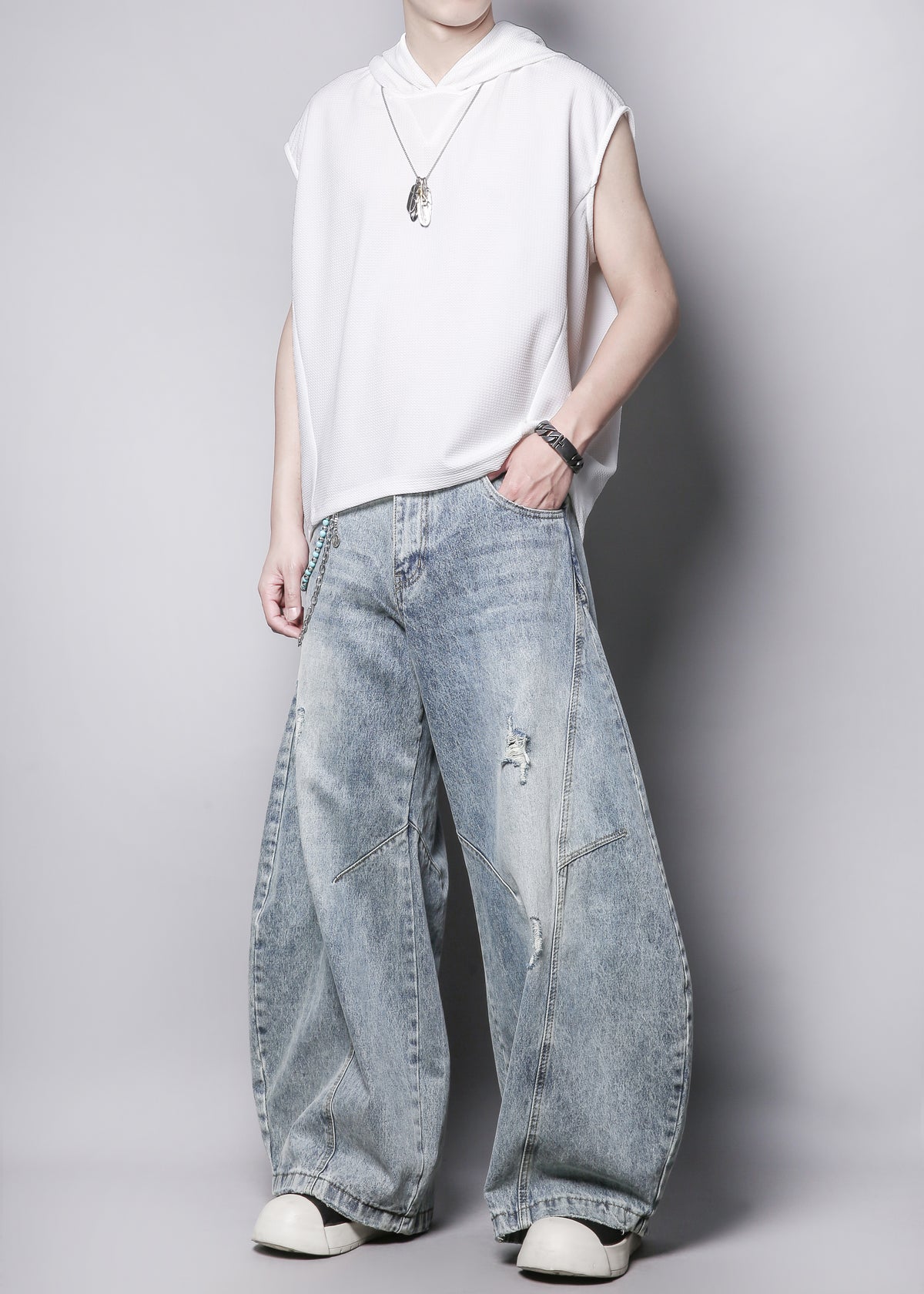 Hooded Sleeveless Tank Vest