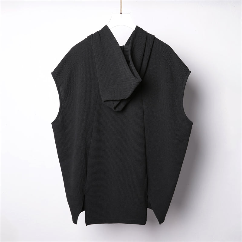Hooded Sleeveless Tank Vest