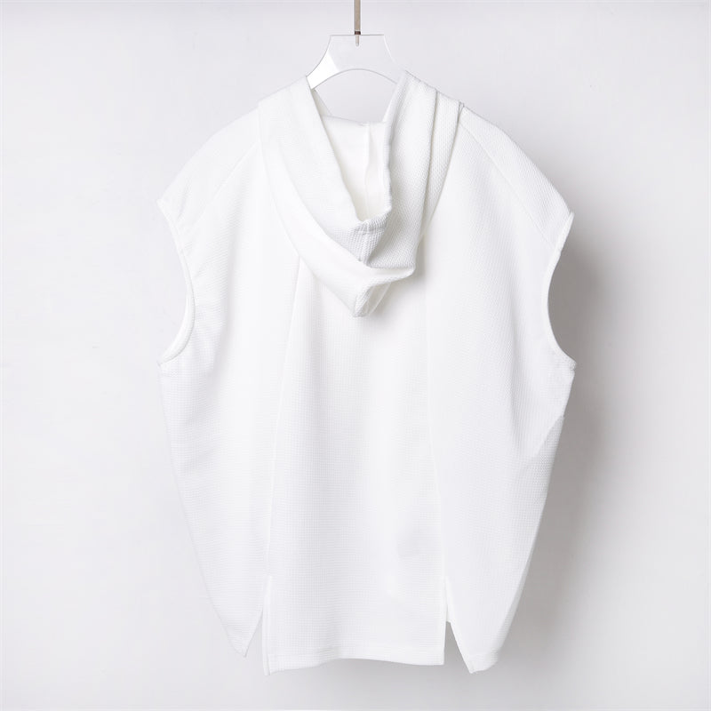 Hooded Sleeveless Tank Vest