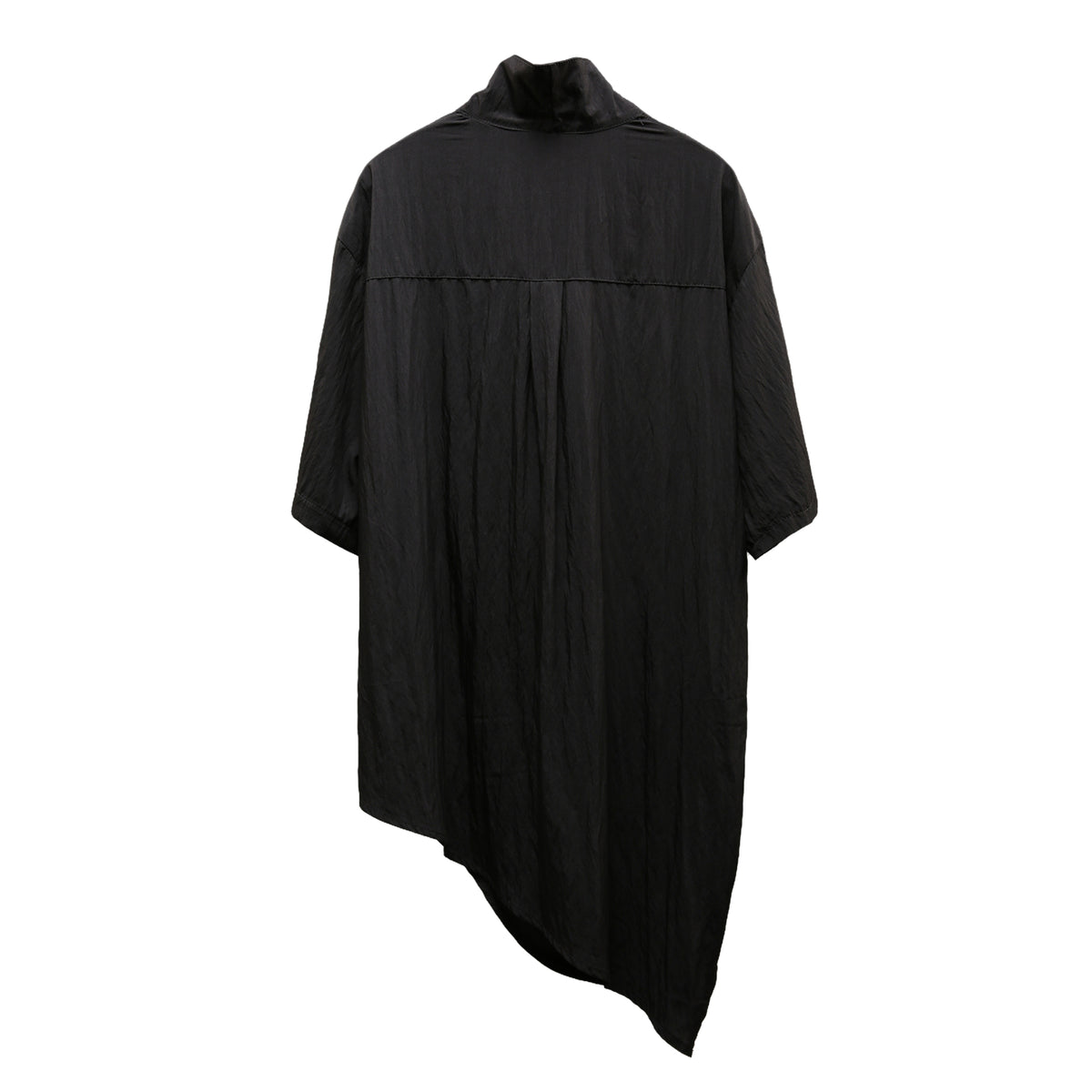 Yamamoto Stand-Collar Pleated Shirt