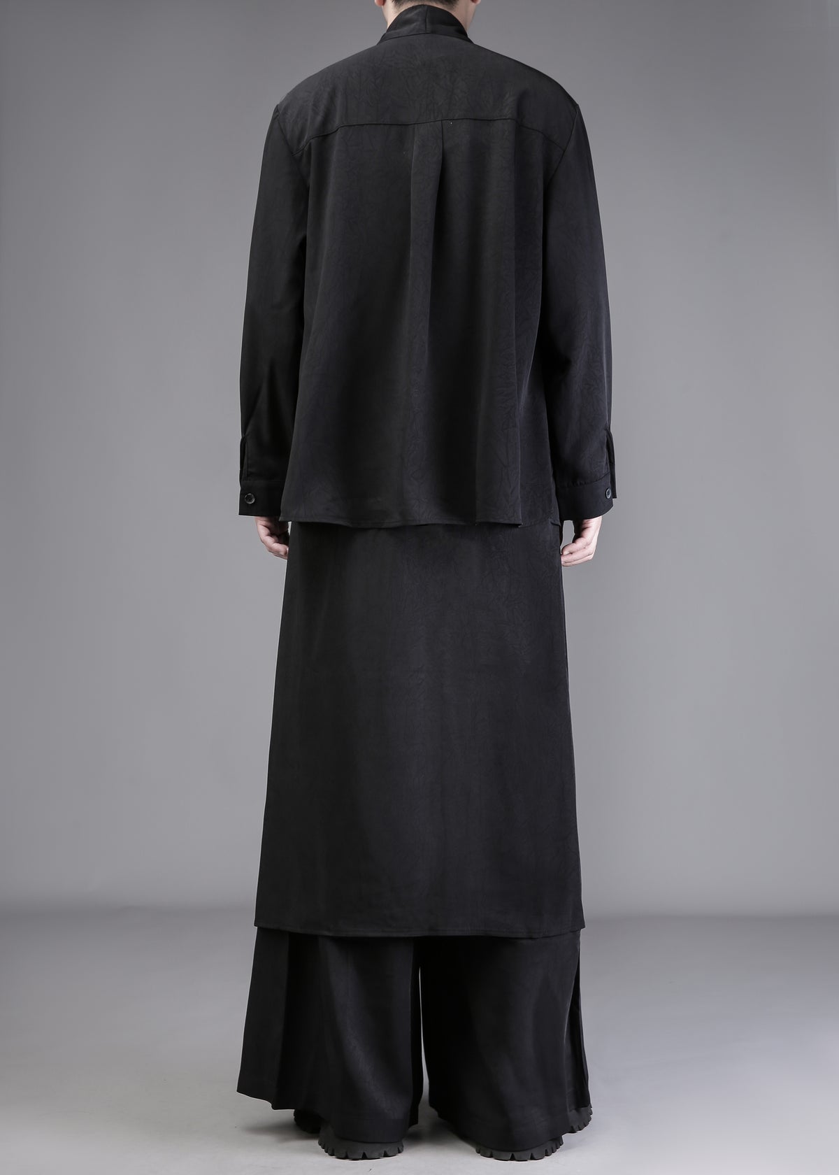 Neck Long Sleeve Shirt | Darkwear Scarf Shirt
