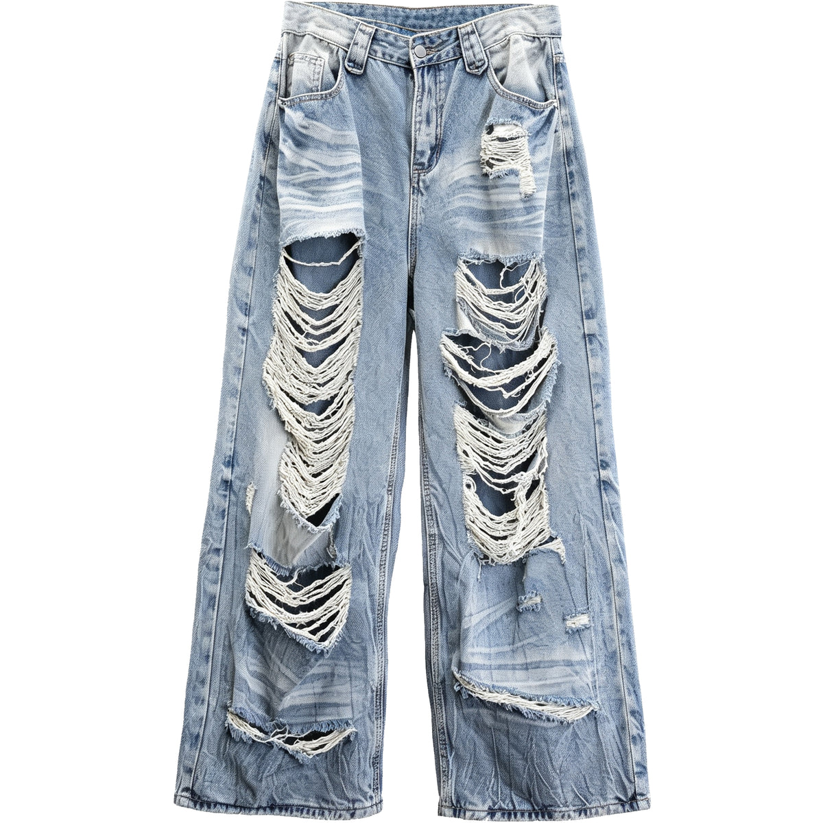 Vintage Washed Destroyed Baggy Jeans