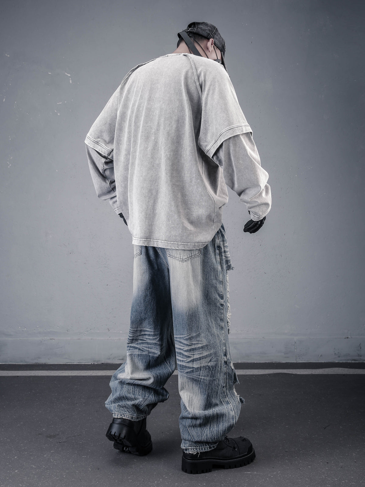 Vintage Washed Destroyed Baggy Jeans
