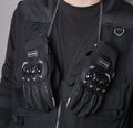 Long Tactical Leather Gloves