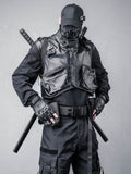 Dark Wax-Finish Techwear Vest