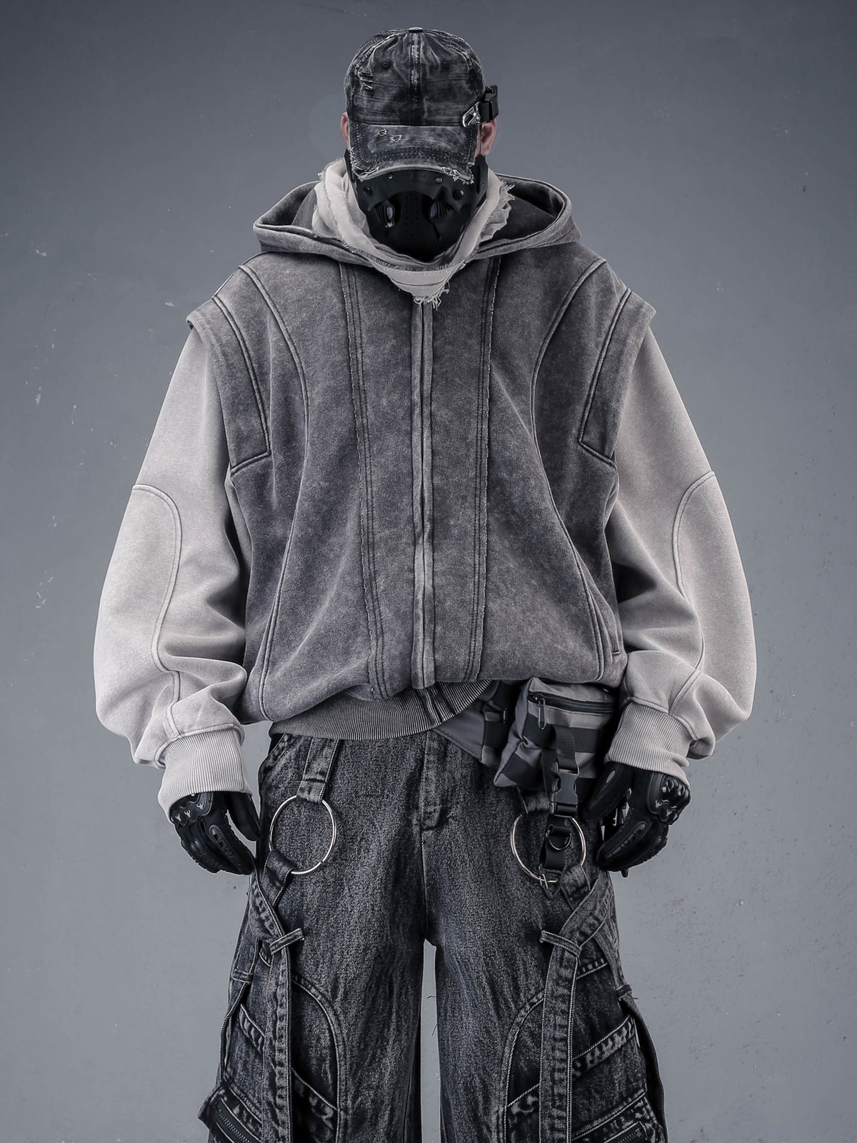 The Dystopian Layered Spliced Hoodie