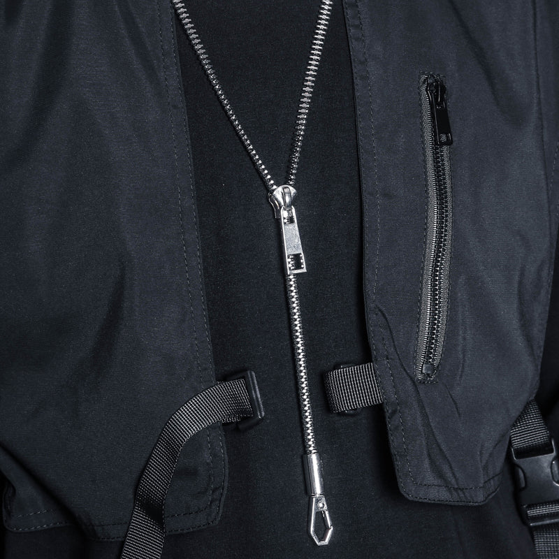 Silver Zip Chain Choker, Adjustable