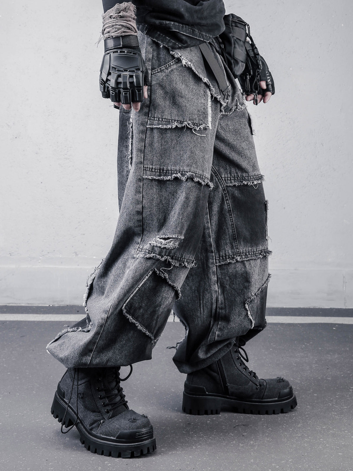 The Americana Patchwork Distressed Denim